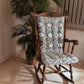 Bali Ikat Blue Rocking Chair Cushions - Latex Foam Fill