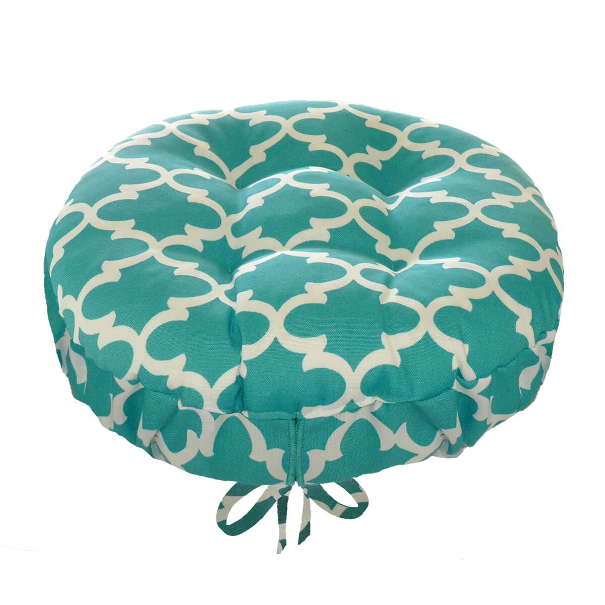 Fulton Ogee Aqua Indoor/Outdoor Barstool Cover | Barnett Home Decor | Aqua & White | Sea Green 