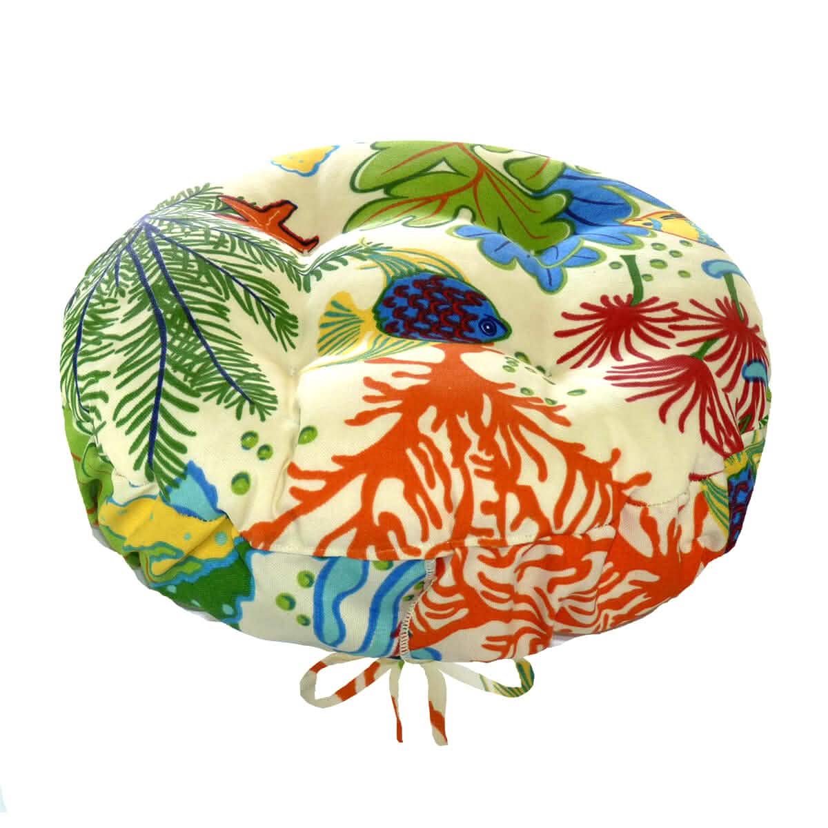 Splish-Splash Multi Indoor/Outdoor Barstool Cover | Barnett Home Decor | Green, Blue, Red, & Orange