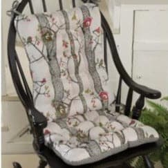 Lancy Bird House Rocking Chair Cushion Set - Latex Foam Fill - Multi