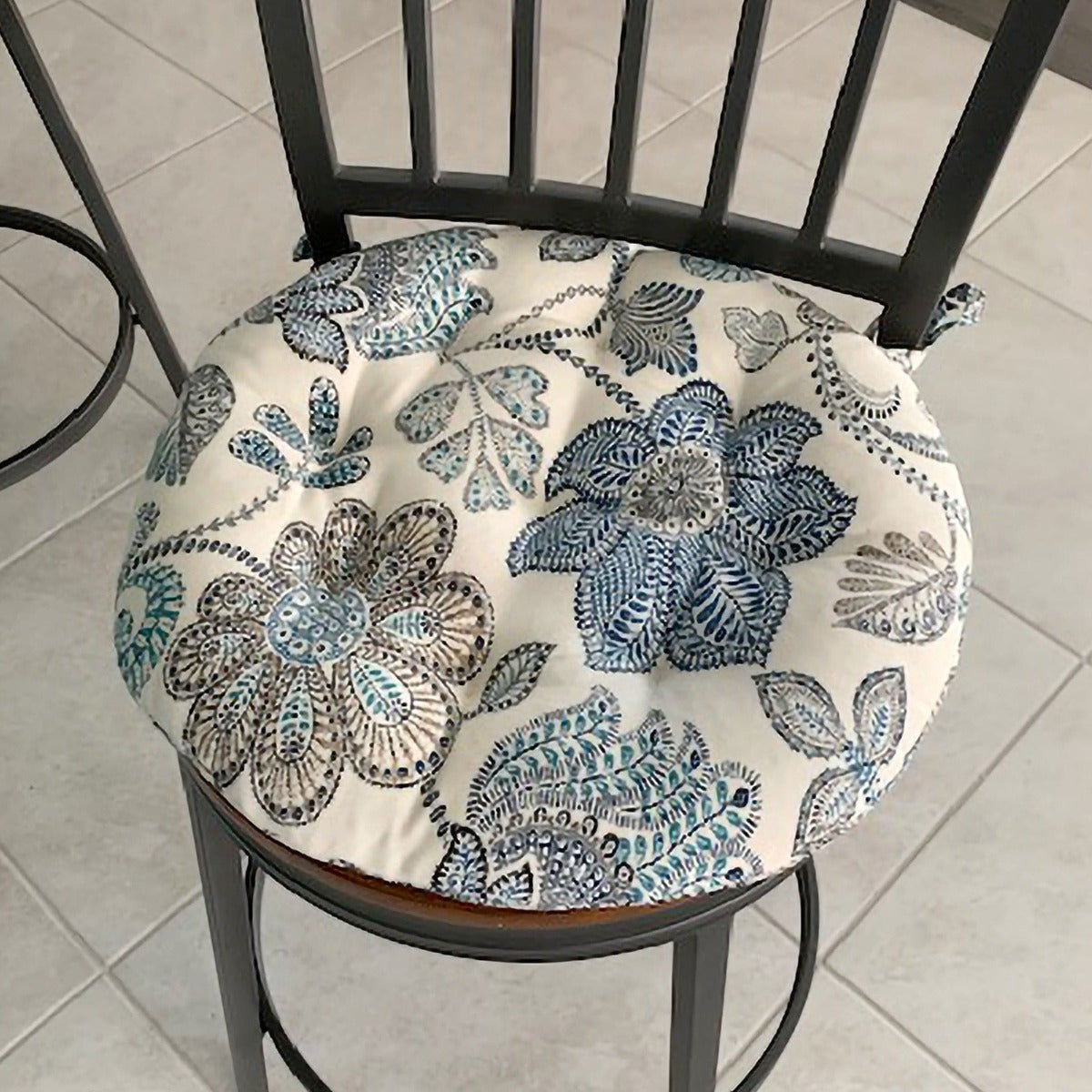 Barnett Home Decor - Boutique Floral Blue Bistro Cushion