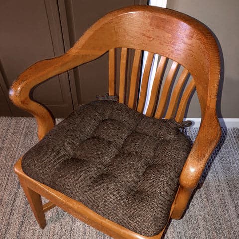 Brisbane Brown Tweed Dining Chair Pads - Barnett Home Decor - Brown