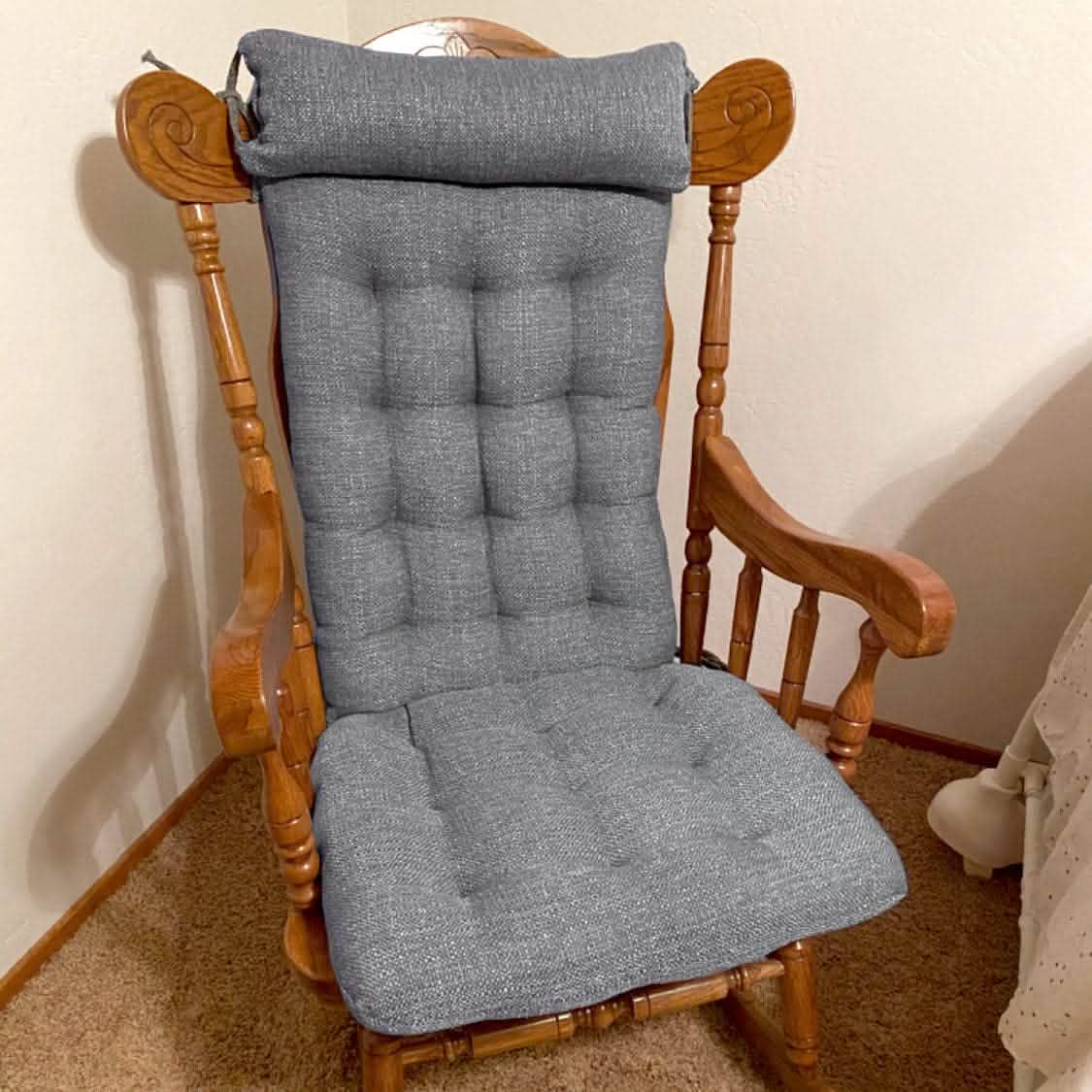 Barnett Home Decor Brisbane Colonial Blue Travel Pillow and Rocking Chair Cushions