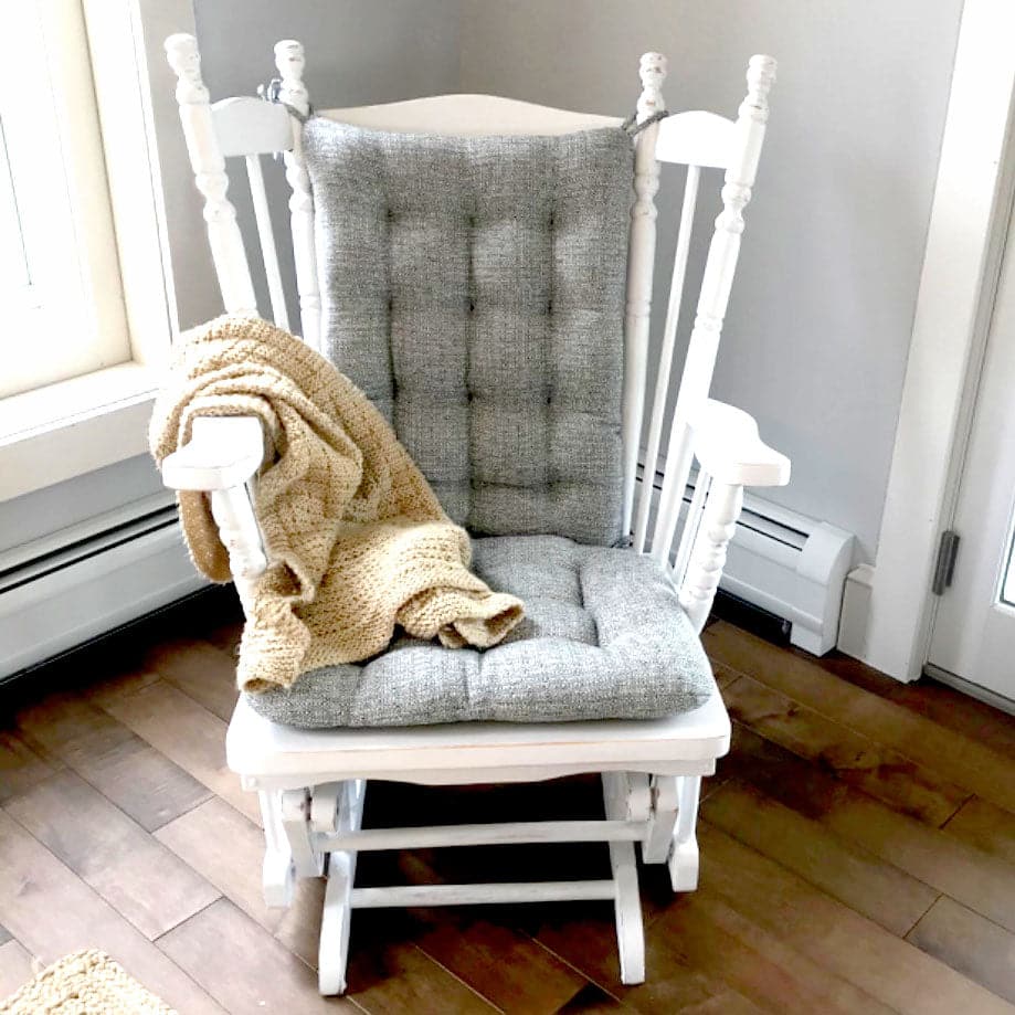 Light grey rocking online chair