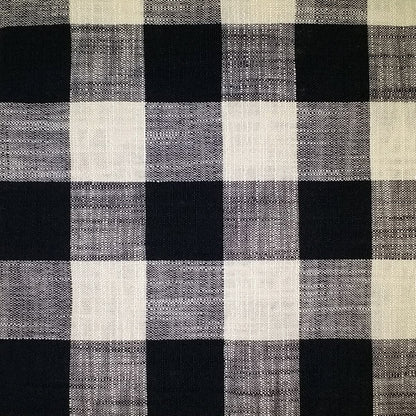 Barnett Home Decor Buffalo Plaid Black and White fabric swatches