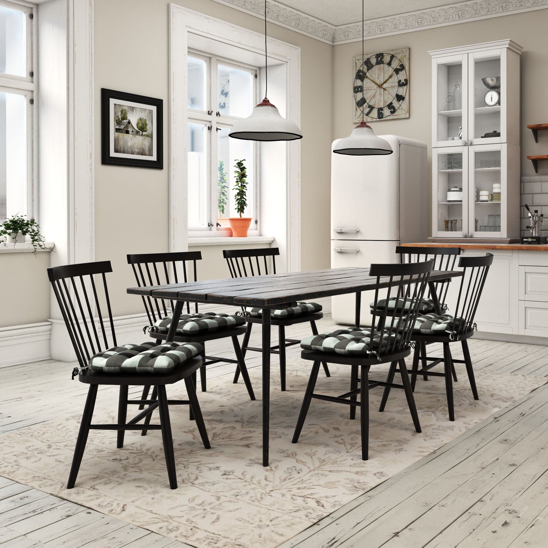 Buffalo plaid dining online room chairs