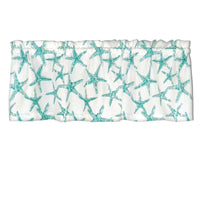 Sea Shore Starfish Aqua Cafe Valance | Barnett Home Decor