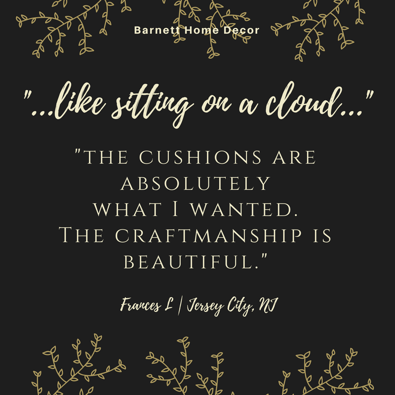 Checkers Black and Tan Chair Cushion Testimonial