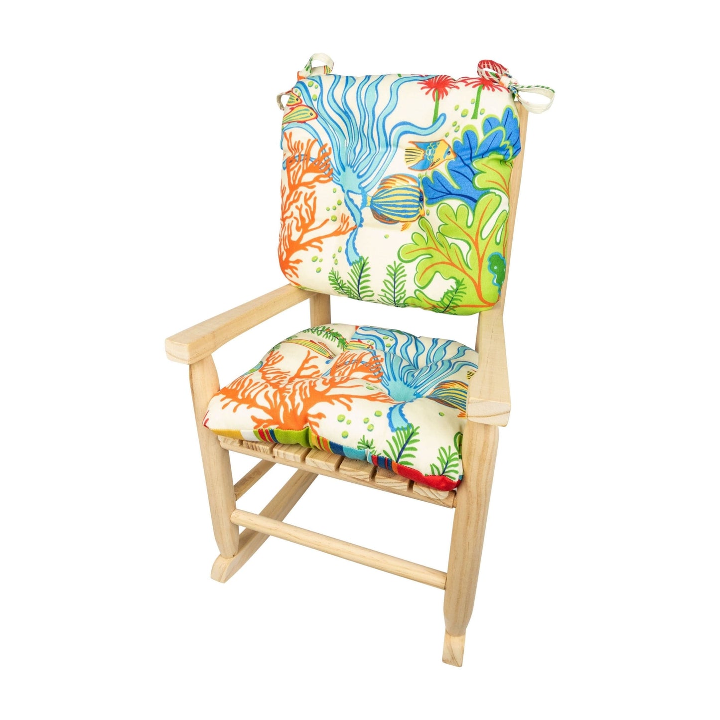 Child Rocking Chair Cushions - Splish Splash Tropical Fish