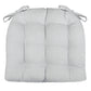 Madrid Grey Gingham Dining Chair Cushions - Barnett Home Decor - Grey & White