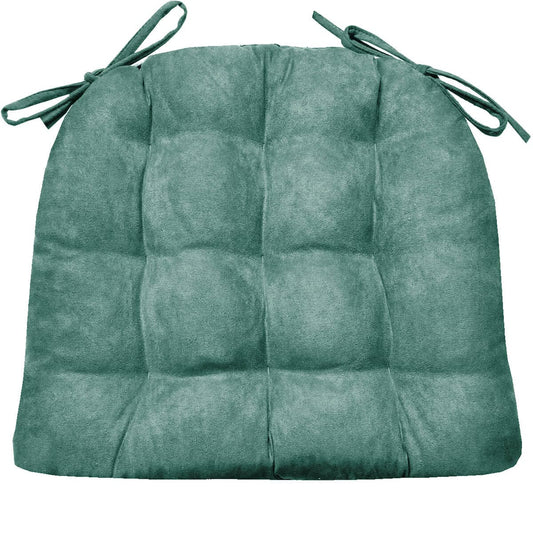 Microsuede Turquoise Dining Chair Cushion | Barnett Home Decor | Turquoise - Aqua - Azure - Teal Blue