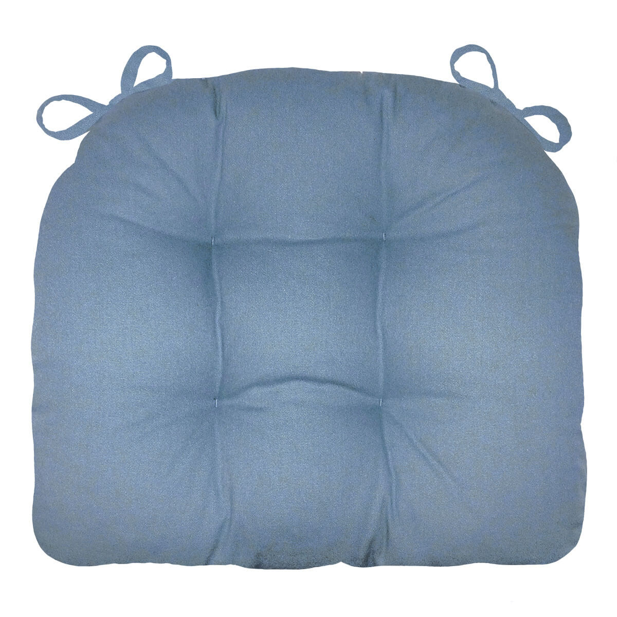 extra thick chair pad in cotton duck bluebell