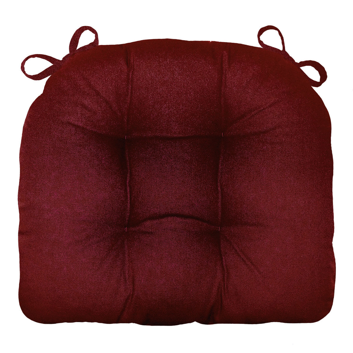 wine red cotton duck extra thick chair pad