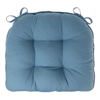 Cotton Duck Extra Thick Colonial Blue Dining Chair Cushions - Barnett Home Decor - Federal Blue