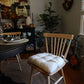 thick chair pad made from natural cotton in country dining room decorated for fall