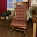 Farmhouse Check Dark Red & Tan Checkered Rocking Chair Cushions - Late ...