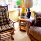 Woodlands Forest Floor Rocking Chair Cushion | Barnett Home Decor | Green, Brown, & Black