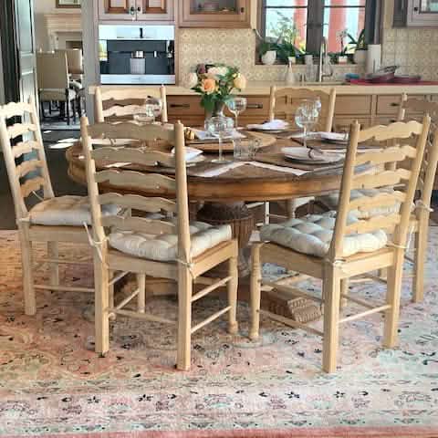 Granite Natural Kitchen Chair Pads | Barnett Home Decor | Ivory - Pale - Milky - Chalk White - Alabaster