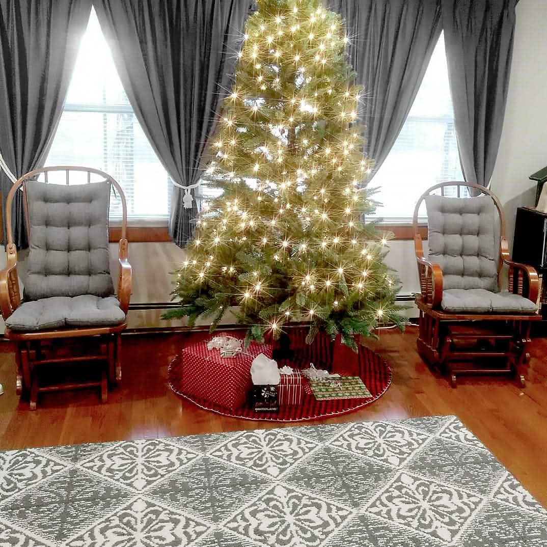 Metal Grey Rocking Chair Cushion Pads 