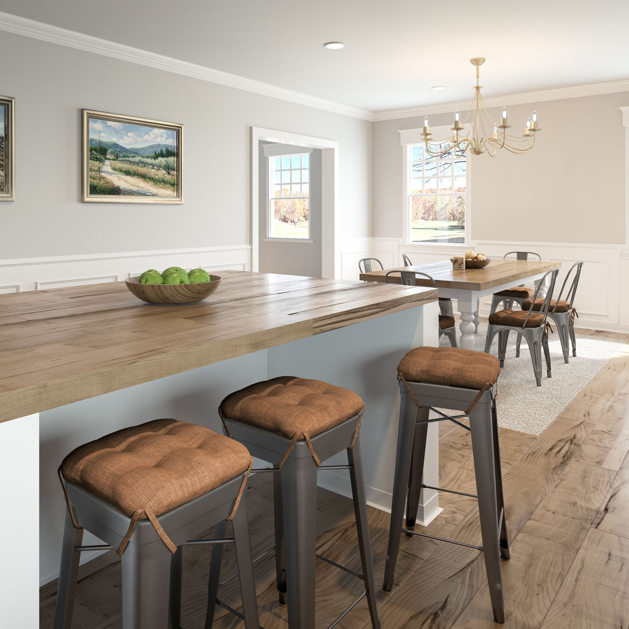 Rustic breakfast bar online stools