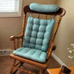 Aqua rocking chair cushion and travel pillow