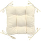 Cotton Duck Natural Square Industrial Bar Stool Cushion - Latex Foam Fill - Barnett Home Decor - Cream - White