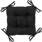 Micro-suede Black Square Industrial Bar Stool Cushion - Latex Foam Fill - Barnett Home Decor 