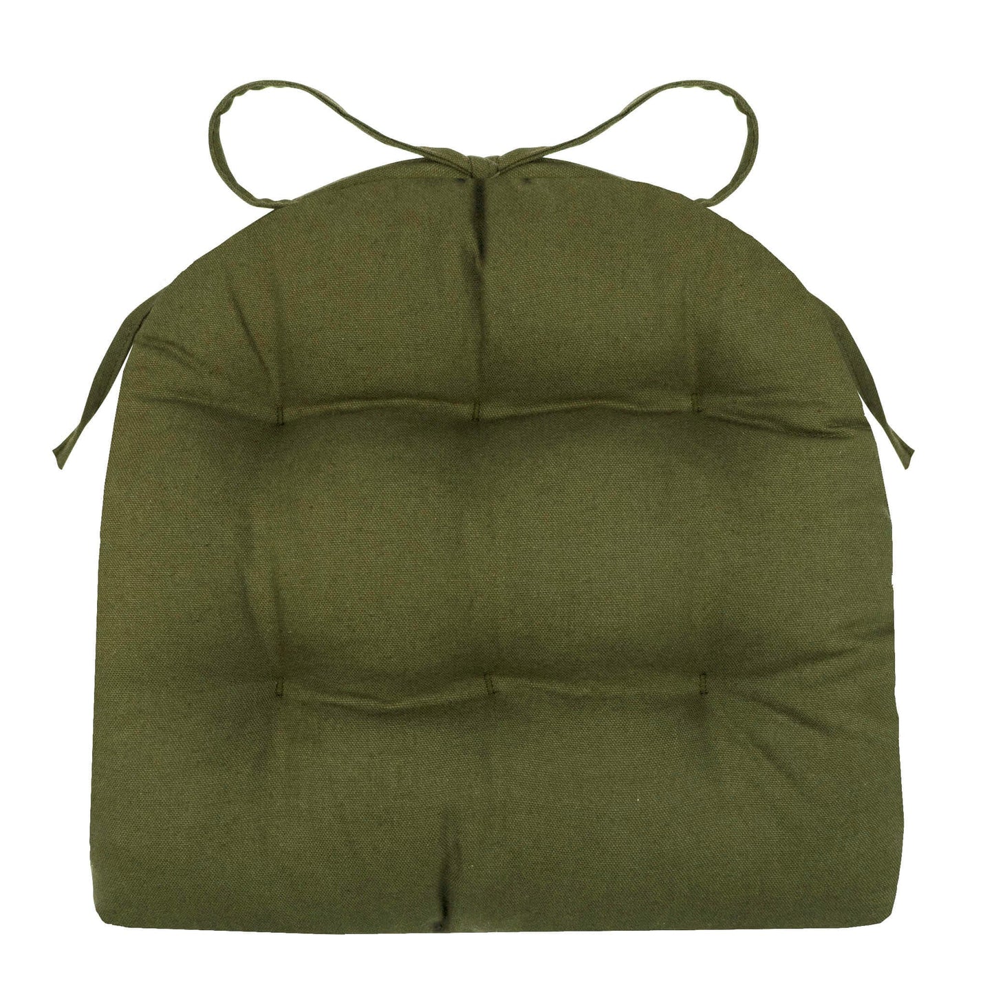 Cotton Duck Boxwood Green Industrial Chair Cushion - Latex Foam Fill - Barnett Home Decor - Olive