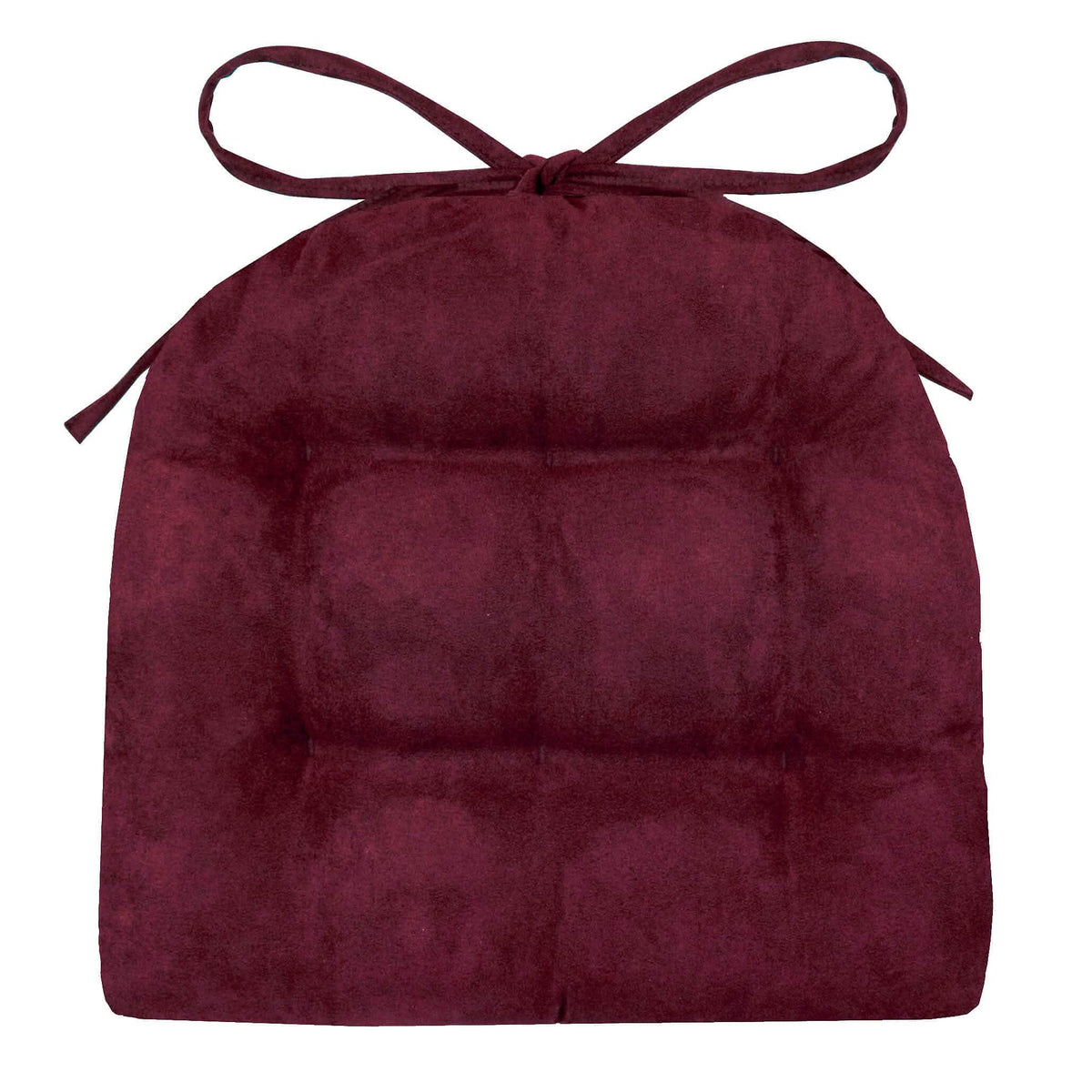 Micro-Suede Claret Red Industrial Chair Cushion - Latex Foam Fill - Barnett Home Decor