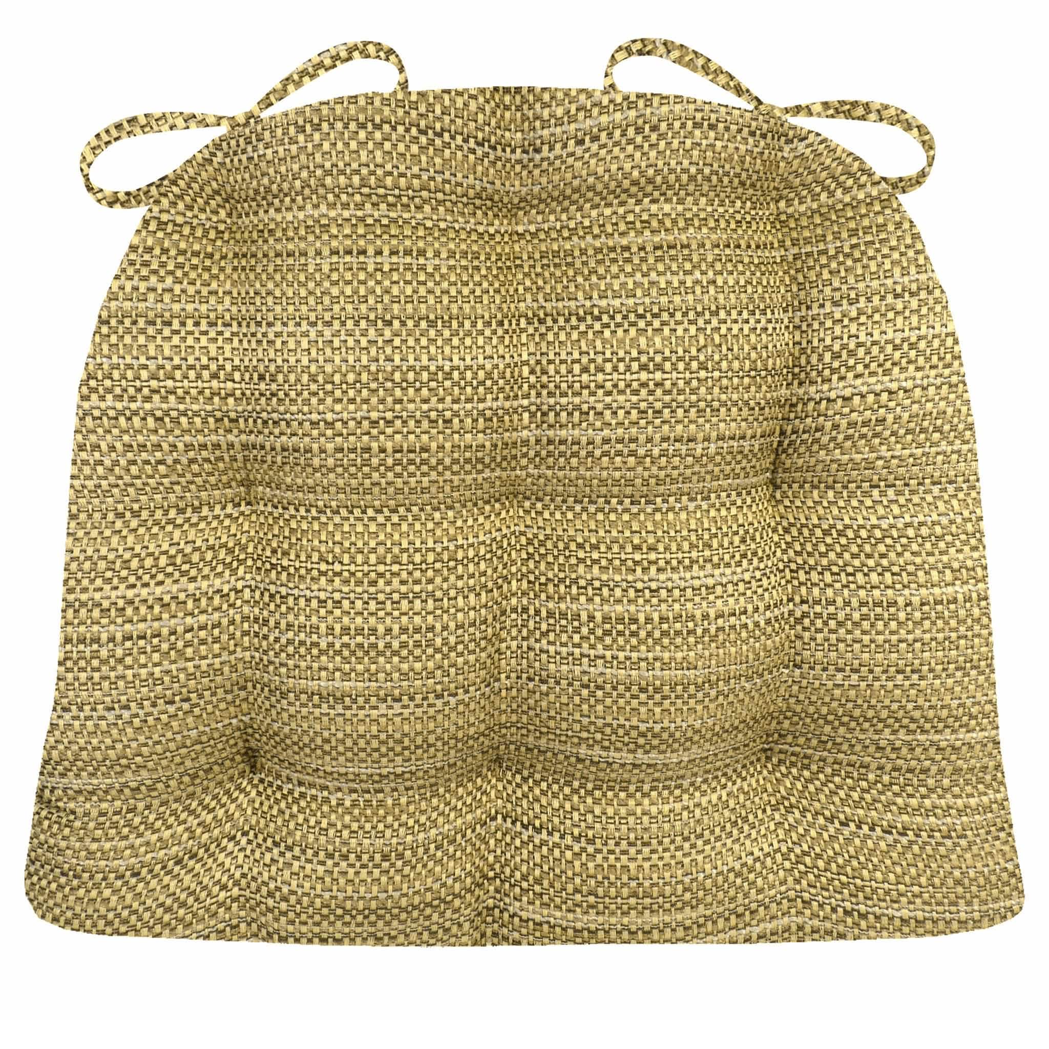 Brisbane Camel Dining Chair Cushions - Barnett Home Decor - Tan & Gold