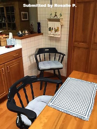 Madrid Lake Blue Gingham Dining Chair Cushions | Barnett Home Decor | Blue & White