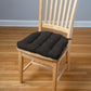 Micro-Suede Black Dining Chair Cushions- Barnett Home Décor