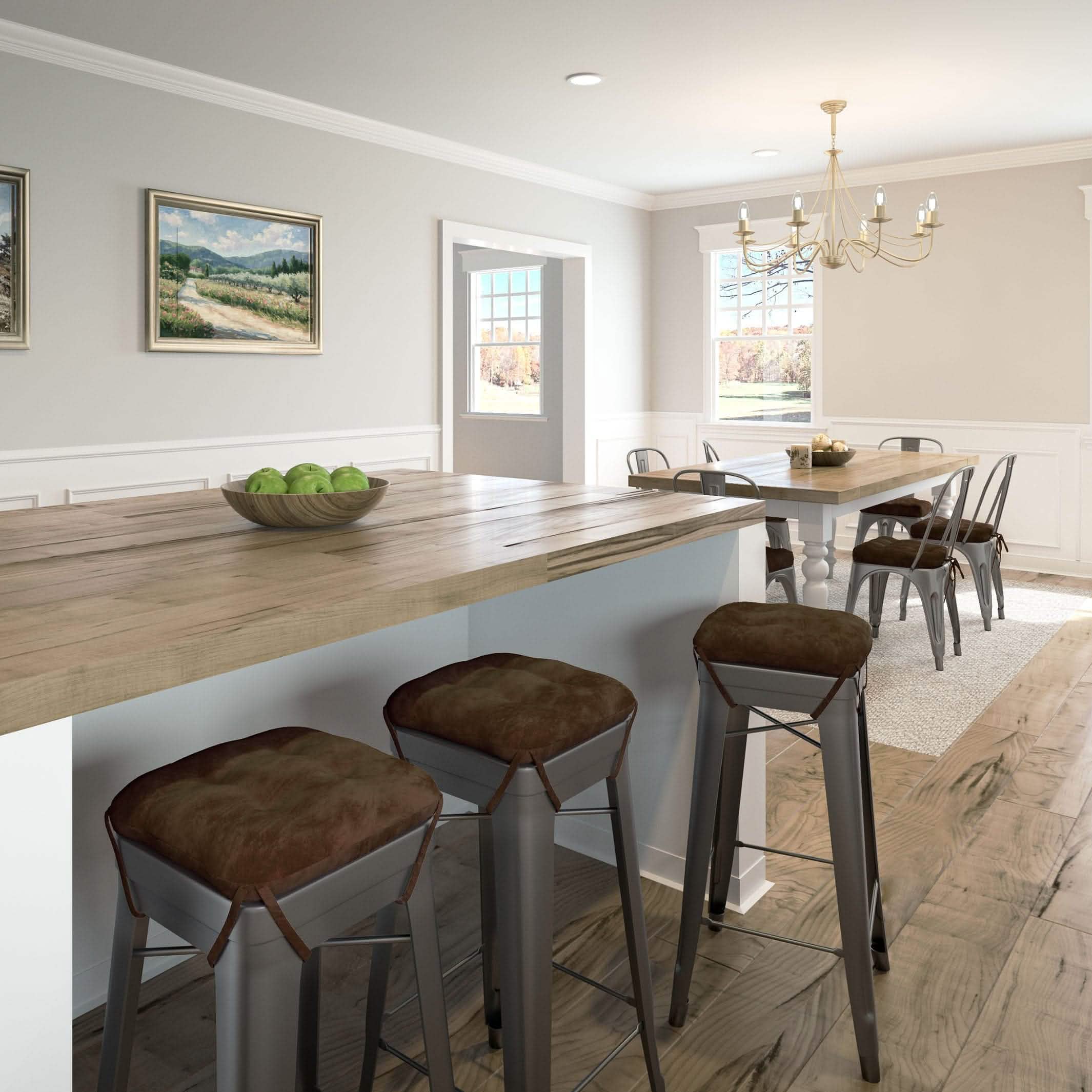 Micro-suede Coffee Bean Brown Square Industrial Bar Stool Cushion - 12"