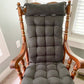 Microsuede Graphite Grey Rocking Chair Cushions | Barnett Home Decor | Grey