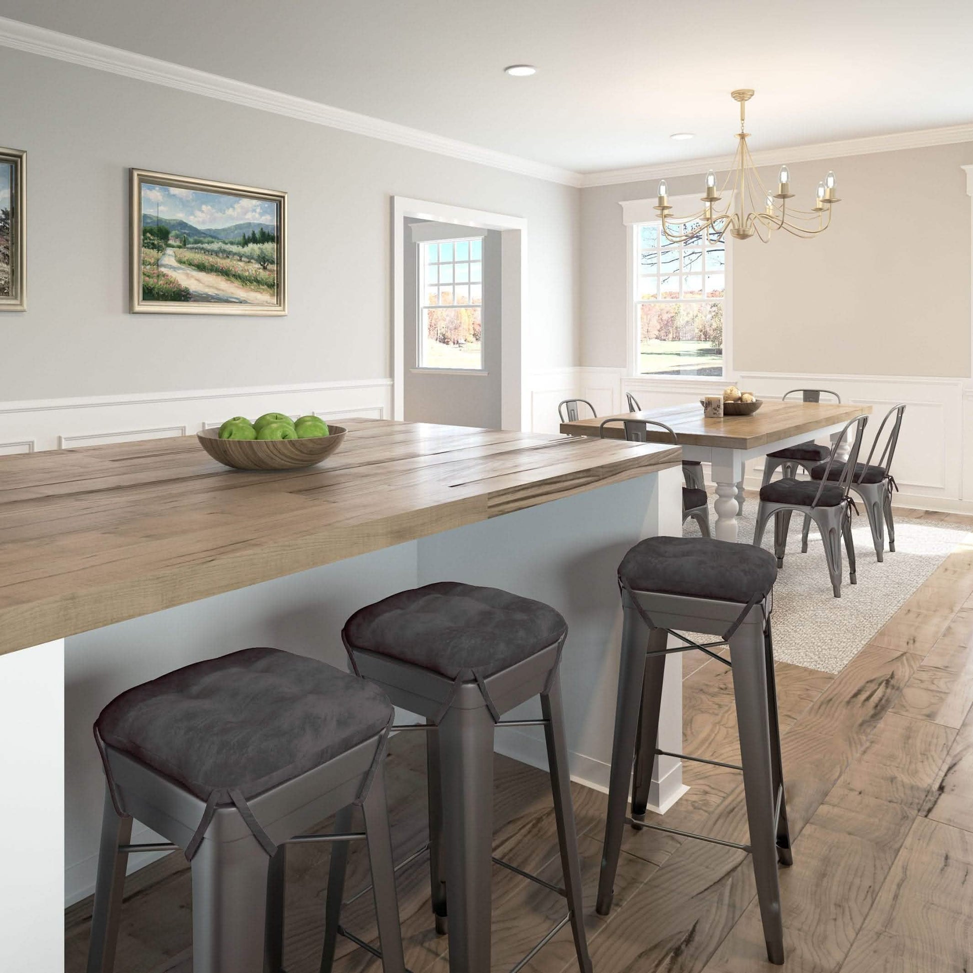 Cushions For Metal Stools Micro-suede Grey Square Industrial Bar