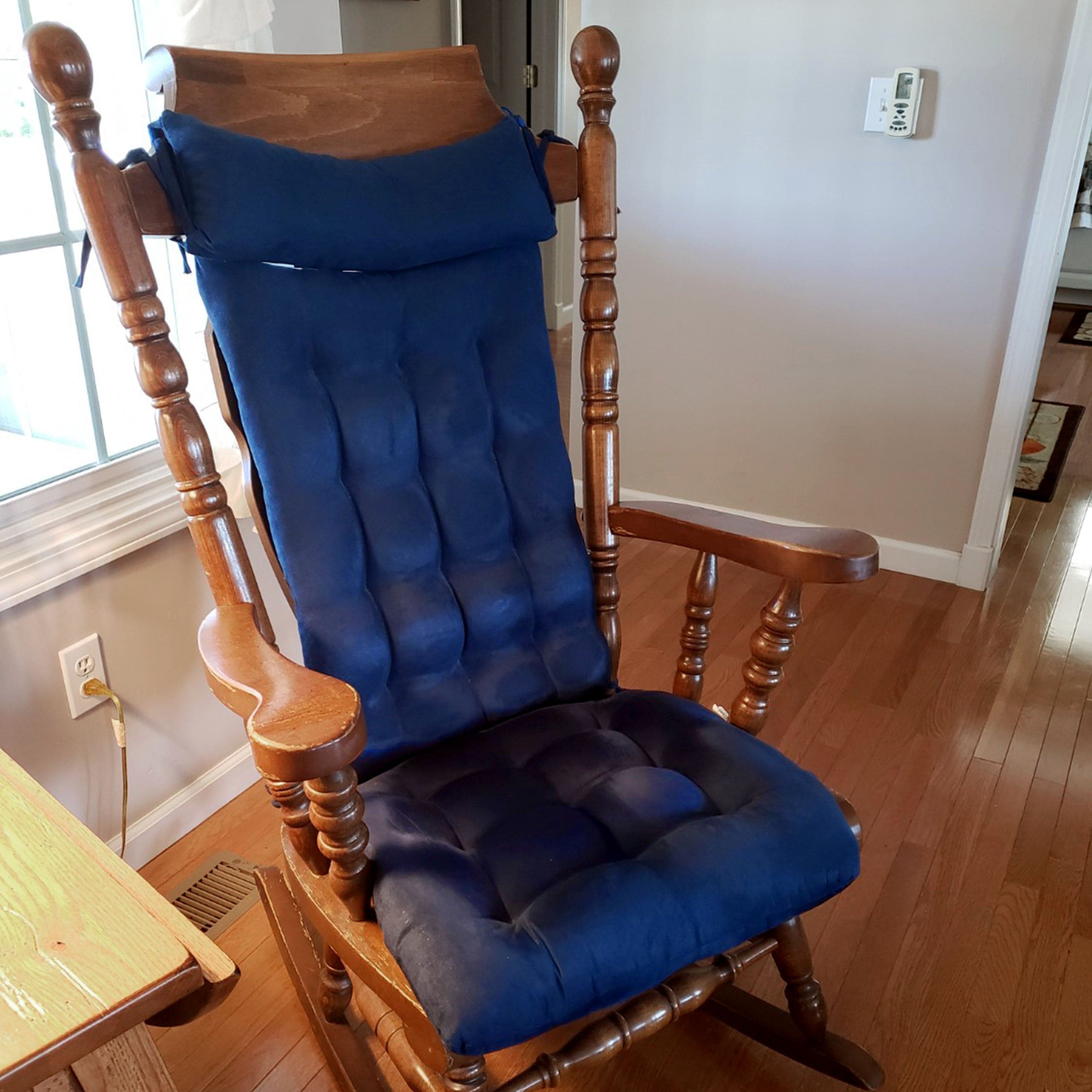 Royal blue rocking online chair