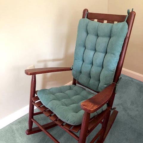 Micro Suede Turquoise Rocking Chair Cushions Latex Foam Fill