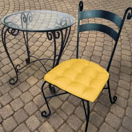Rave Yellow Gold Indoor/Outdoor Dining Chair Cushions | Barnett Home Decor | Yellow | Lemon 