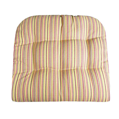 Atwood Red Stripes Large Chair Cushion (No Ties) | Barnett Home Decor