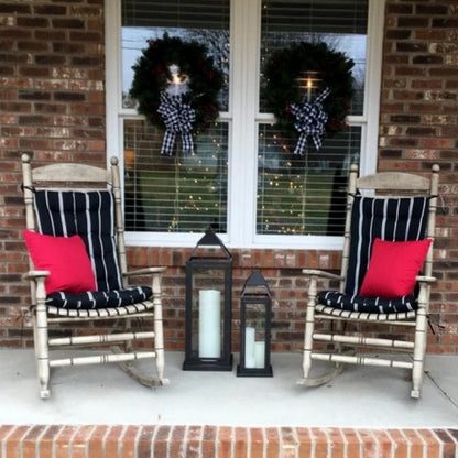 Thick Black Strip Rocking Chair Cushion Pads