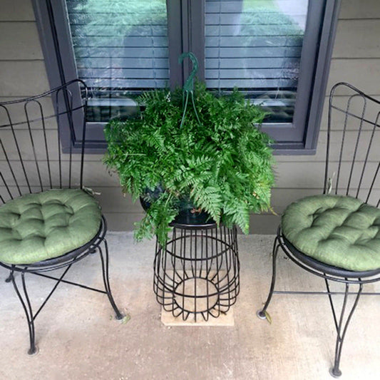 Green Round Cushion Pads with ties