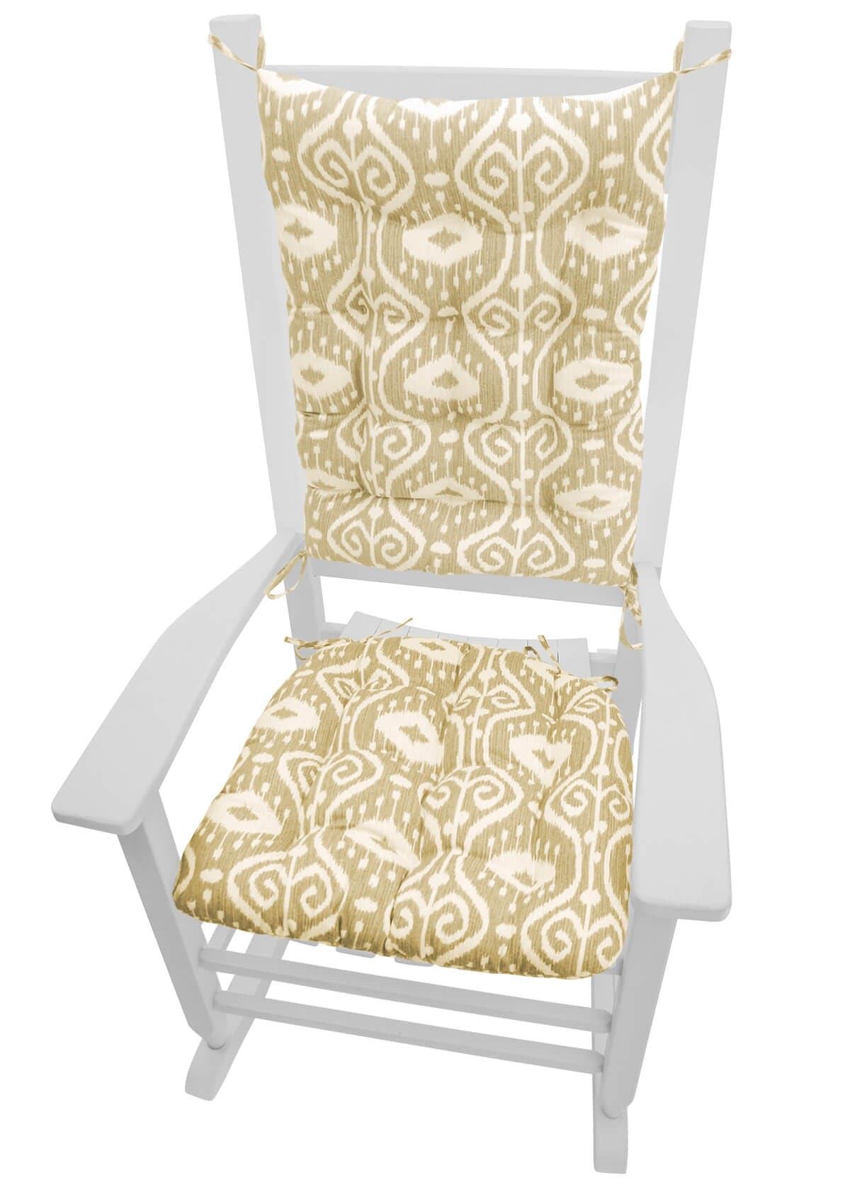 Bali Ikat Wheat - Rocking Chair Cushions - Barnett Home Decor