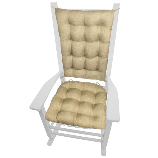 Hayden Beige Rocking Chair Cushions | Barnett Home Decor | Beige | Sand | Khaki | Tan