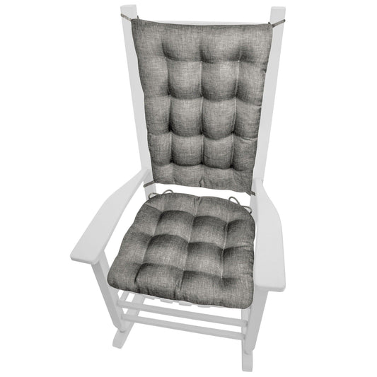 Hayden Pewter Grey Rocking Chair Cushions - Barnett Home Decor - Grey - Smoke 