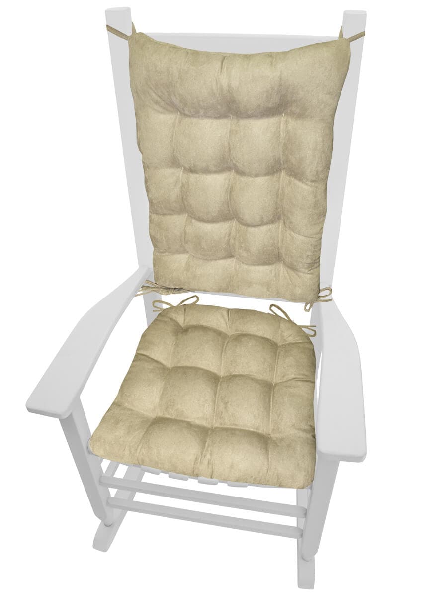 Reverse Side of Gulls Point Dining Chair Cushions to Mircrosuede Beige | Barnett Home Decor  - Coastal - Oceanic