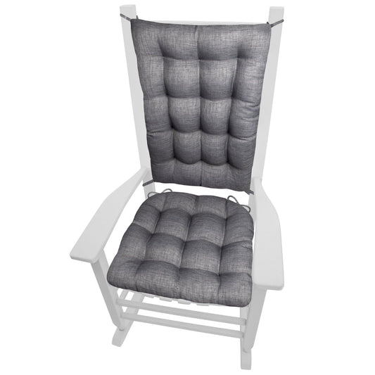 Rave Graphite Grey Indoor/Outdoor Rocking Chair Cushions - Barnett Home Decor - Gray