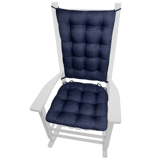 Rave Indigo Blue Indoor/Outdoor Rocking Chair Cushions - Barnett Home Decor - Blue