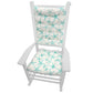 Sea Shore Starfish Aqua Rocking Chair Cushions - Barnett Home Decor - Aqua & White - Aquatic - Oceanic - Coastal - New England