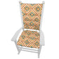 Southwest Dakota Rocking Chair Cushions - Barnett Home Decor - Turquoise, White, & Copper