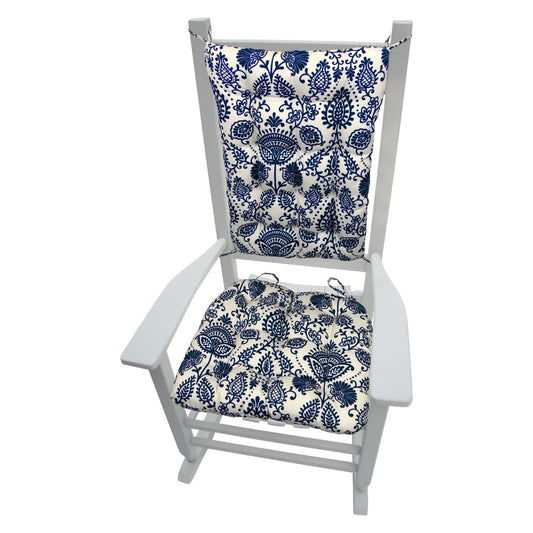 Sylvan Navy Blue Rocking Chair Cushions - Indoor/Outdoor - Barnett Home Decor